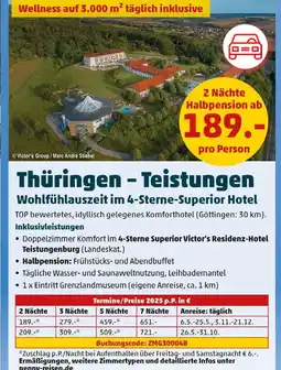PENNY Penny reisen thüringen - teistungen wohlfühlausezeit Angebot