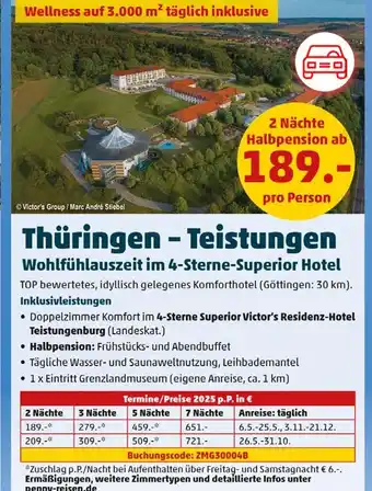 PENNY Penny reisen thüringen - teistungen wohlfühlausezeit Angebot