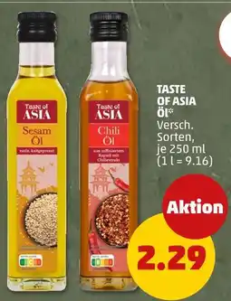 PENNY Taste of asia sesam öl oder chili öl Angebot