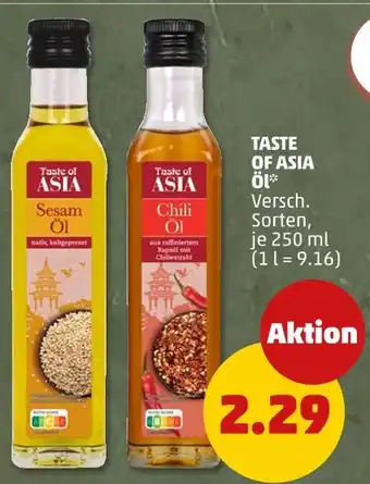 PENNY Taste of asia sesam öl oder chili öl Angebot