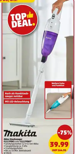PENNY Makita akku-staubsauger cl117fdx1 oder cl117fdx7 Angebot