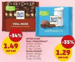 PENNY Ritter sport nuss-/kakaoklasse oder bunte vielfalt Angebot