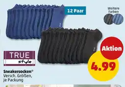 PENNY True style sneakersocken Angebot