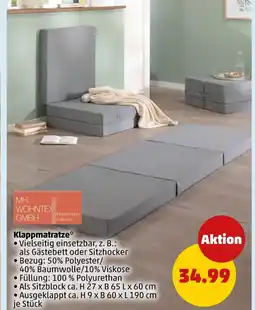 PENNY Mh wohntex gmbh klappmatratze Angebot