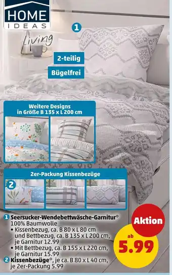 PENNY Home ideas living seersucker-wendebettwäsche-garnitur Angebot