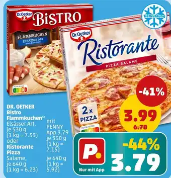 PENNY Dr. oetker bistro flammkuchen oder ristorante pizza Angebot