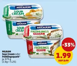 PENNY Milram sour cream oder frühlingsquark Angebot