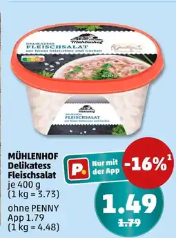 PENNY Mühlenhof delikatess fleischsalat Angebot