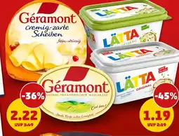 PENNY Géramont oder lätta käse oder halbfettmargarine Angebot
