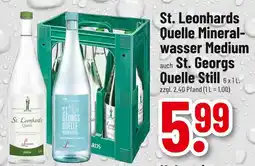trinkgut St. leonhards quelle st. leonhards quelle mineralwasser medium oder st. georgs quelle still Angebot