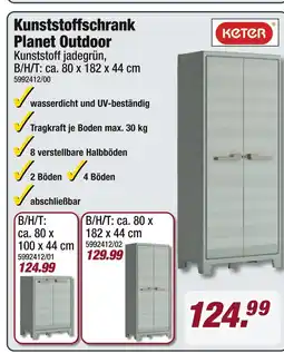 Poco Keter kunststoffschrank planet outdoor Angebot