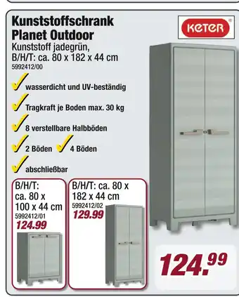 Poco Keter kunststoffschrank planet outdoor Angebot