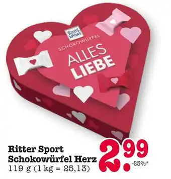 E-Center Ritter sport schokowürfel herz Angebot