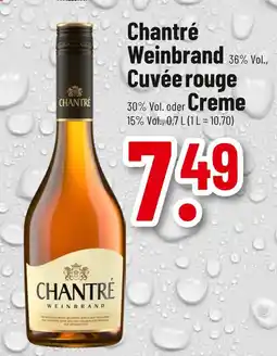 trinkgut Chantré weinbrand cuvée rouge creme Angebot