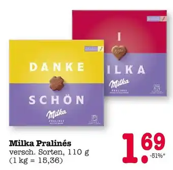 E-Center Milka pralinés Angebot