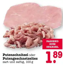 E-Center Putenschnitzel oder putengeschnetzeltes Angebot