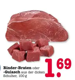 E-Center Rinder-braten oder -gulasch Angebot