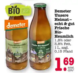 E-Center Demeter frische bio-heumilch Angebot