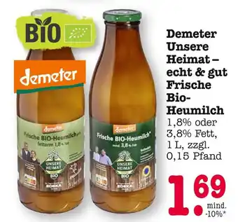 E-Center Demeter frische bio-heumilch Angebot