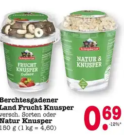 E-Center Berchtesgadener land frucht knusper oder natur knusper Angebot