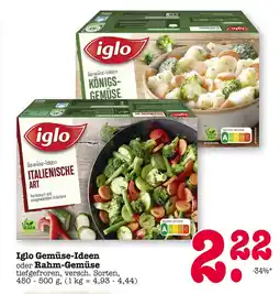 E-Center Iglo gemüse-ideen oder rahm-gemüse Angebot