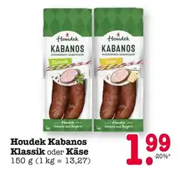 E-Center Houdek kabanos klassik oder käse Angebot
