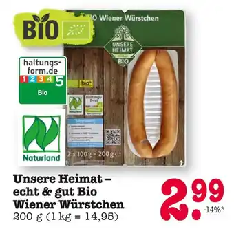 E-Center Unsere heimat bio wiener würstchen Angebot