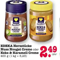 E-Center Edeka herzstücke nuss nougat creme oder keks & karamell creme Angebot