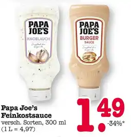 E-Center Papa joe's knoblauch oder burger sauce Angebot