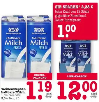 E-Center Weihenstephan haltbare milch Angebot