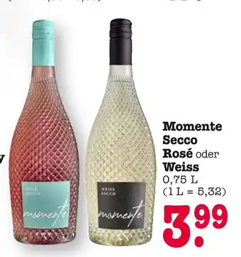 E-Center Momente secco rosé oder weiss Angebot