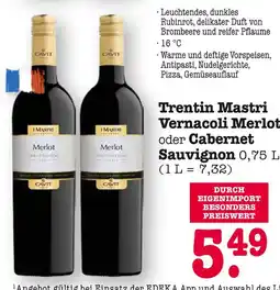 E-Center Cavit trentin mastri vernacoli merlot oder cabernet sauvignon Angebot