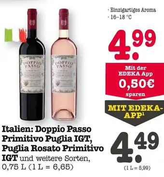 E-Center Doppio passo primitivo puglia igt, puglia rosato primitivo igt Angebot