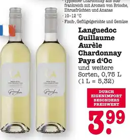E-Center Guillaume aurèle languedoc guillaume aurèle chardonnay pays d'oc Angebot