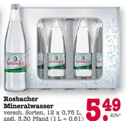 E-Center Rosbacher mineralwasser Angebot