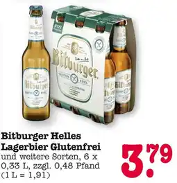 E-Center Bitburger bitburger helles lagerbier glutenfrei Angebot
