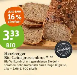 tegut Herzberger bio-leinsprossenbrot Angebot