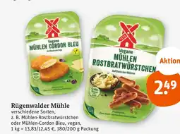 tegut Rügenwalder mühle mühlen-rostbratwürstchen oder mühlen-cordon bleu Angebot