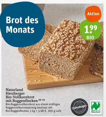 tegut Herzberger bio-vollkornbrot mit roggenflocken Angebot