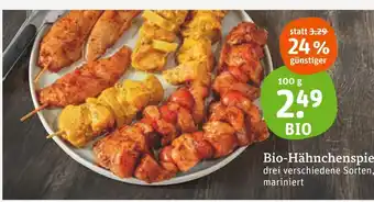 tegut Bio bio-hähnchenspieß Angebot