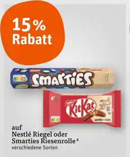 tegut Nestlé riegel oder smarties riesenrolle Angebot