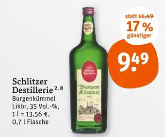 tegut Schlitzer destillerie burgenkümmel likör Angebot