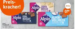 tegut Alpia edel nougat vollmilch oder zarte weisse schokolade oder alpen vollmilch schokolade Angebot