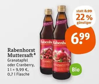 tegut Rabenhorst muttersaft Angebot