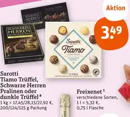 tegut Sarotti tiamo trüffel, schwarze herren pralinen oder dunkle trüffel Angebot