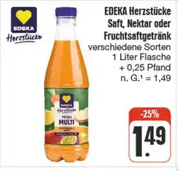 nah & gut Edeka herzstücke saft, nektar oder fruchtsaftgetränk Angebot