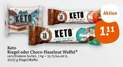 tegut Keto riegel oder choco-hazelnut waffel Angebot