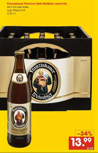 Netto Marken-Discount Franziskaner premium hefe weißbier naturtrüb Angebot