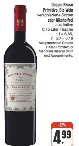 nah & gut Doppio passo primitivo, bio wein oder alkoholfrei Angebot