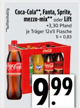 Edeka Coca-cola coca-cola, fanta, sprite, mezzo-mix oder lift Angebot